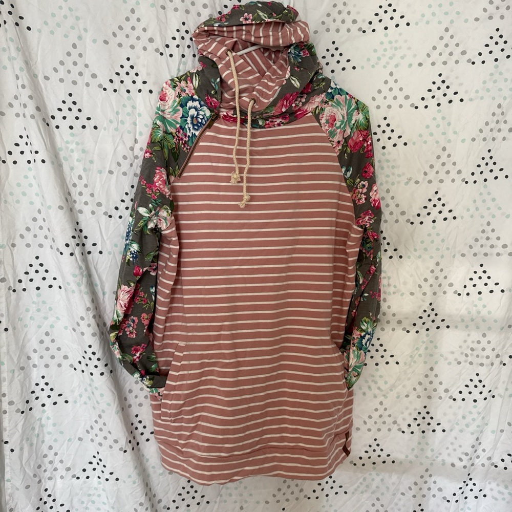 Ampersand Ave double hood hoodie. NWT